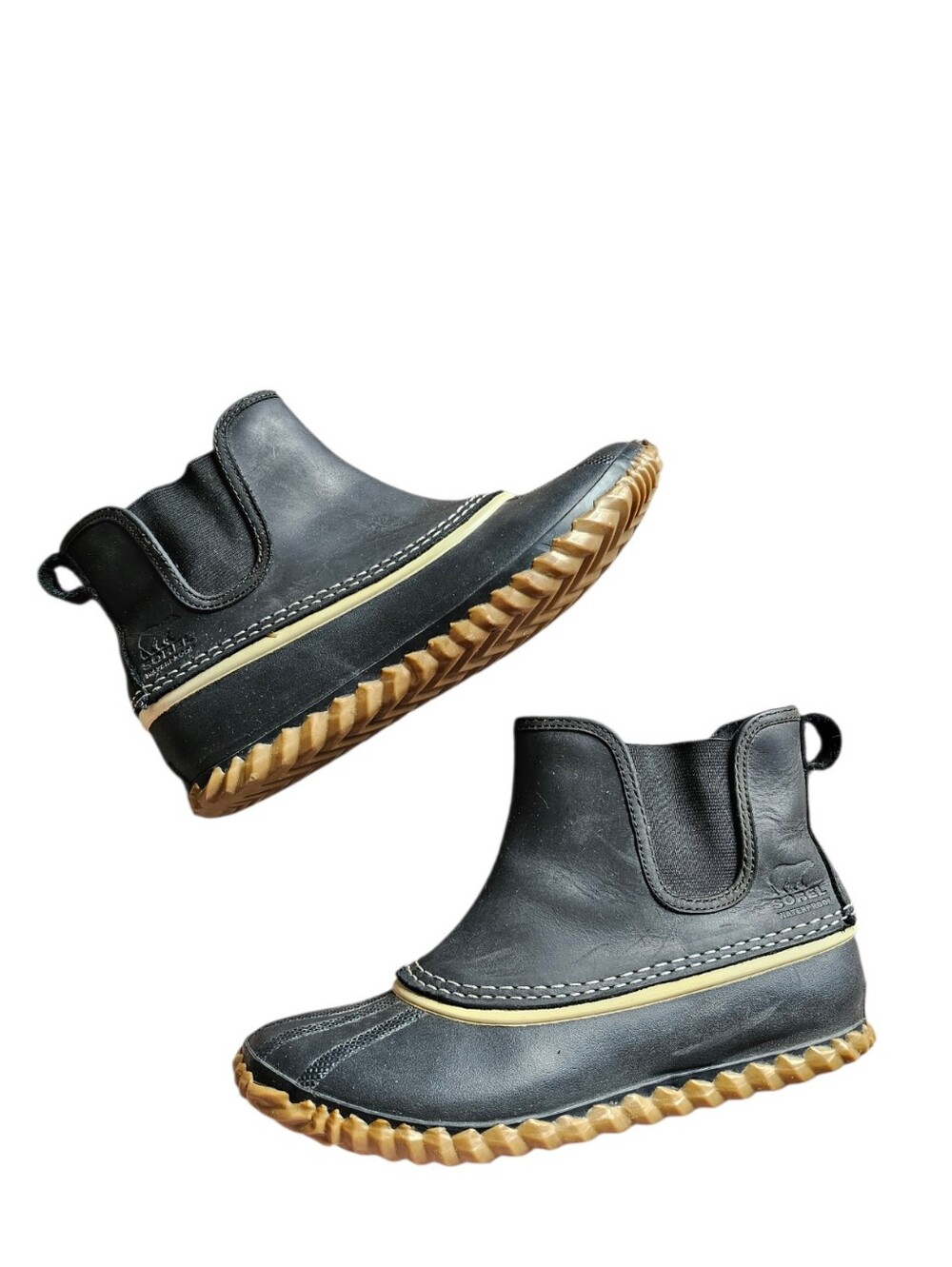 Sorel Out N About Chelsea Duck Boots Womens Size 7.5 Black NL2410-010 Waterproof